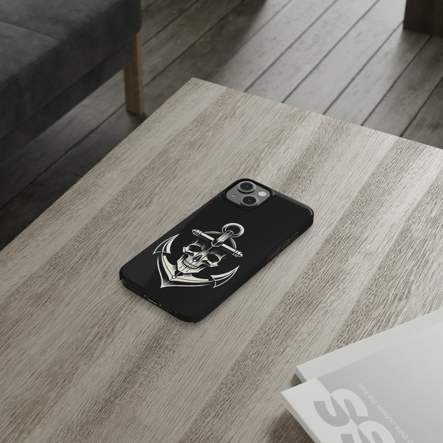 Anchor & Skull Slim Phone Case