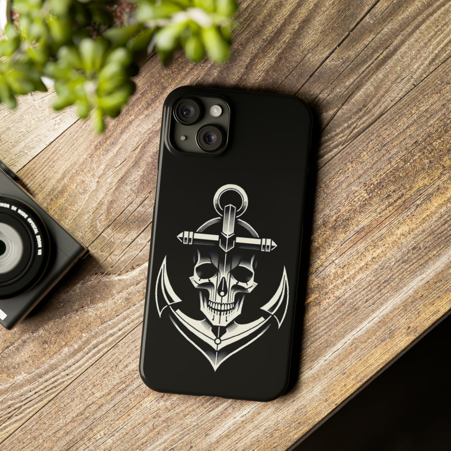 Anchor & Skull Slim Phone Case