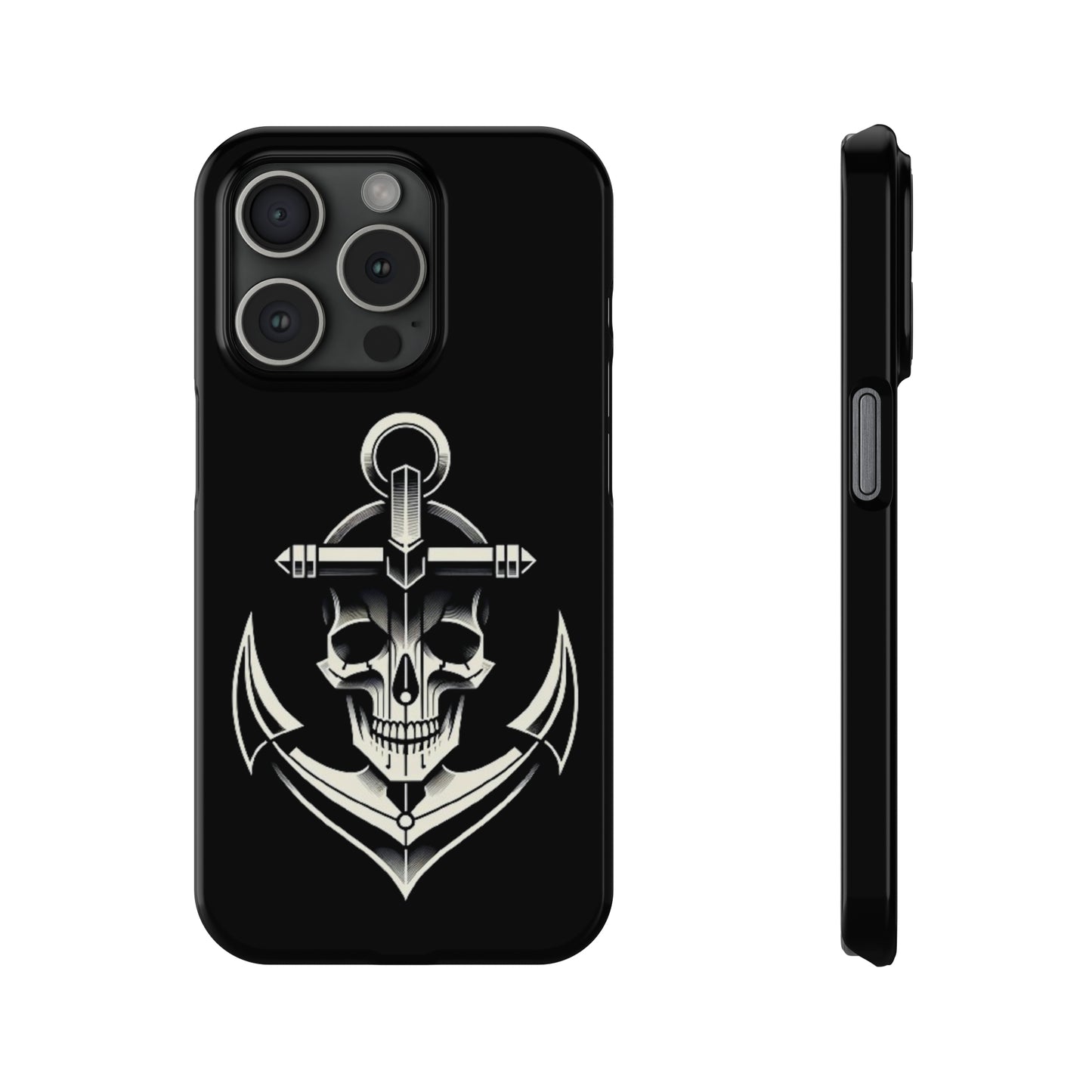 Anchor & Skull Slim Phone Case