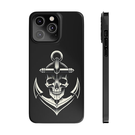 Anchor & Skull Slim Phone Case