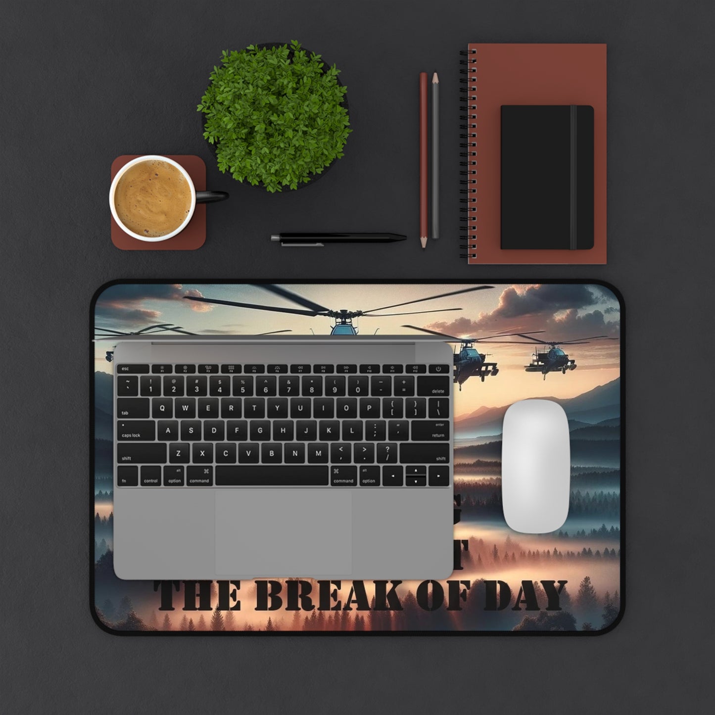 Defending Dreams at the break of Day-Desk Mat