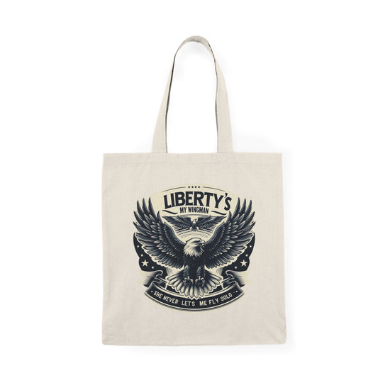 Liberty's My Wingman Natural Tote Bag 💼🏖️