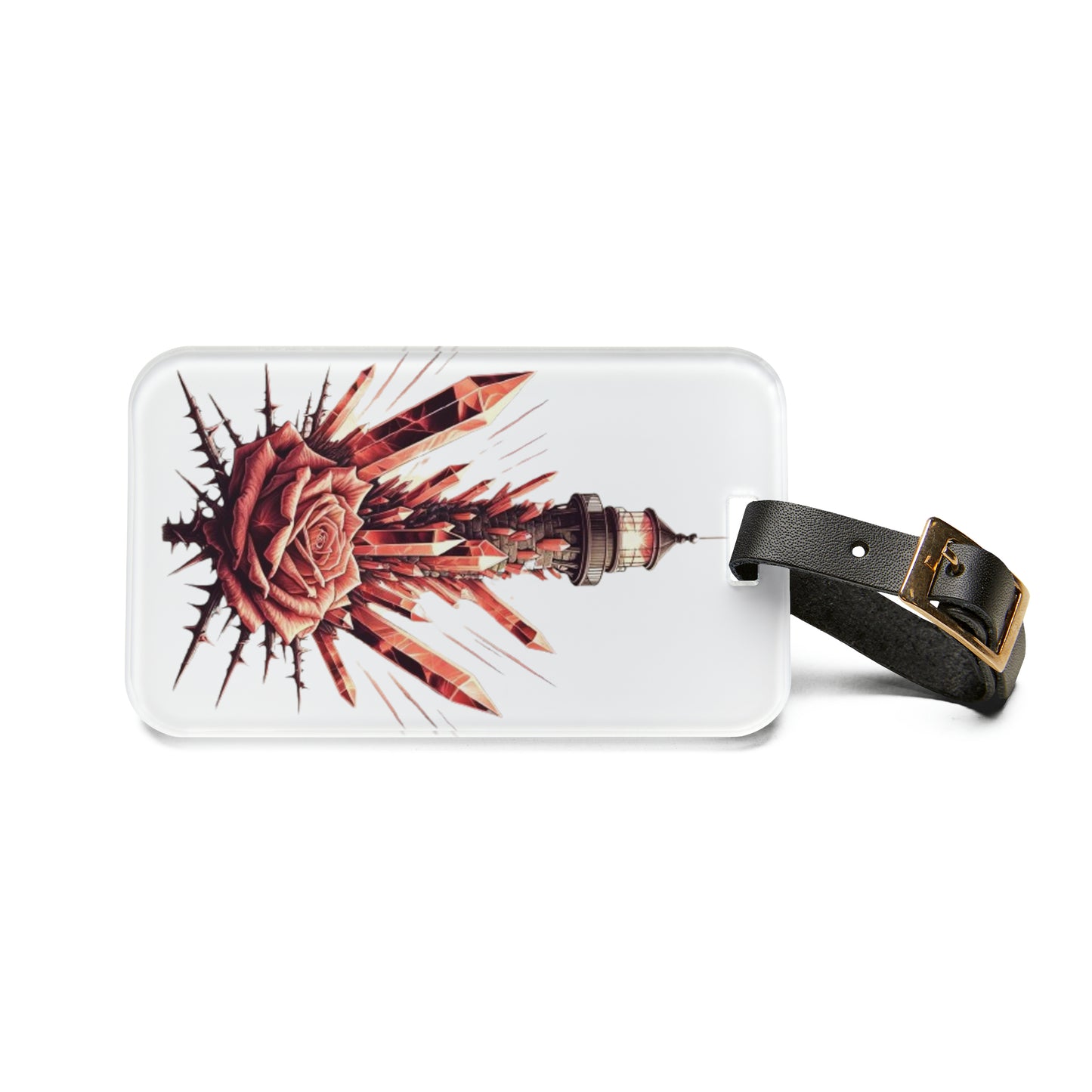 Crystal Lighthouse Luggage Tag