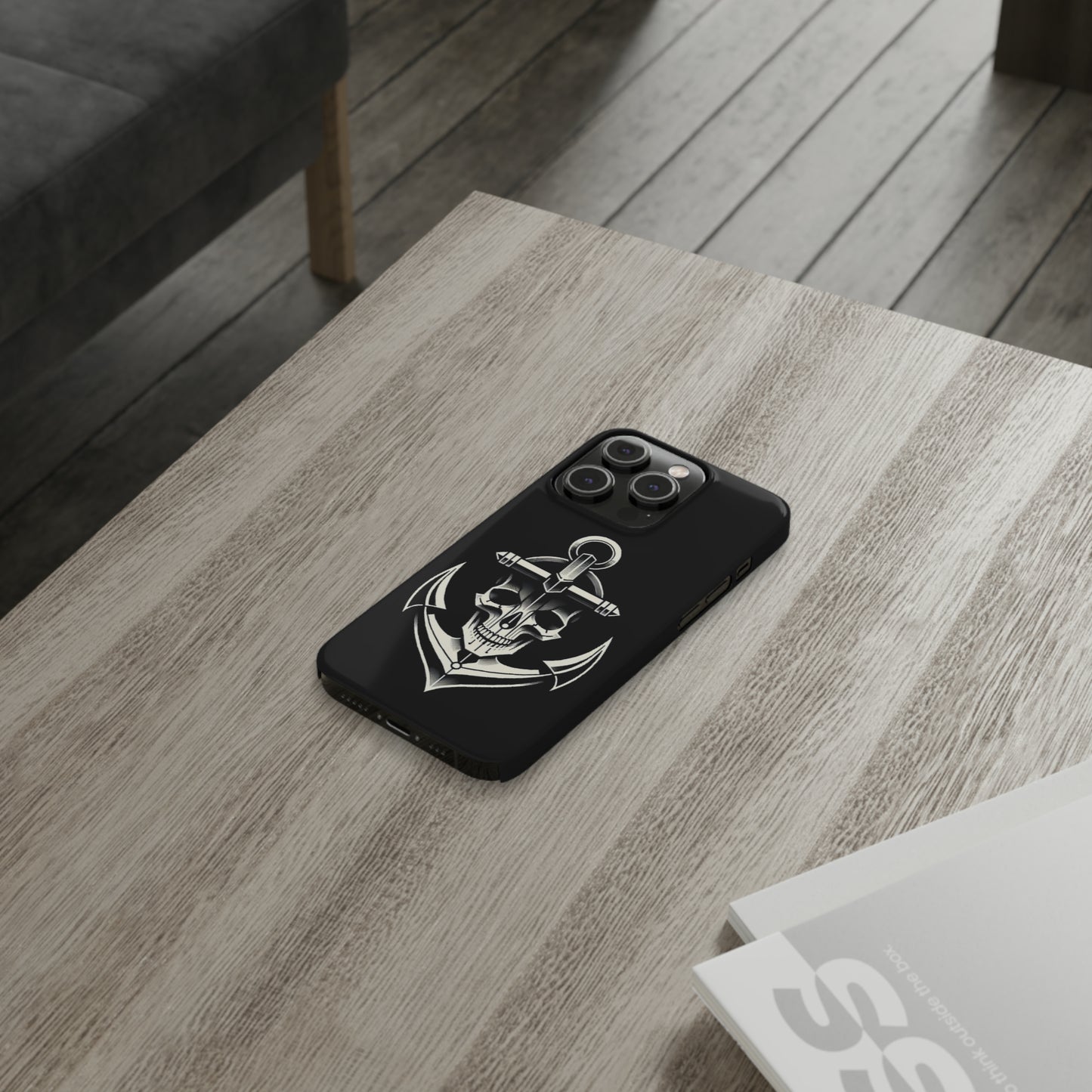 Anchor & Skull Slim Phone Case