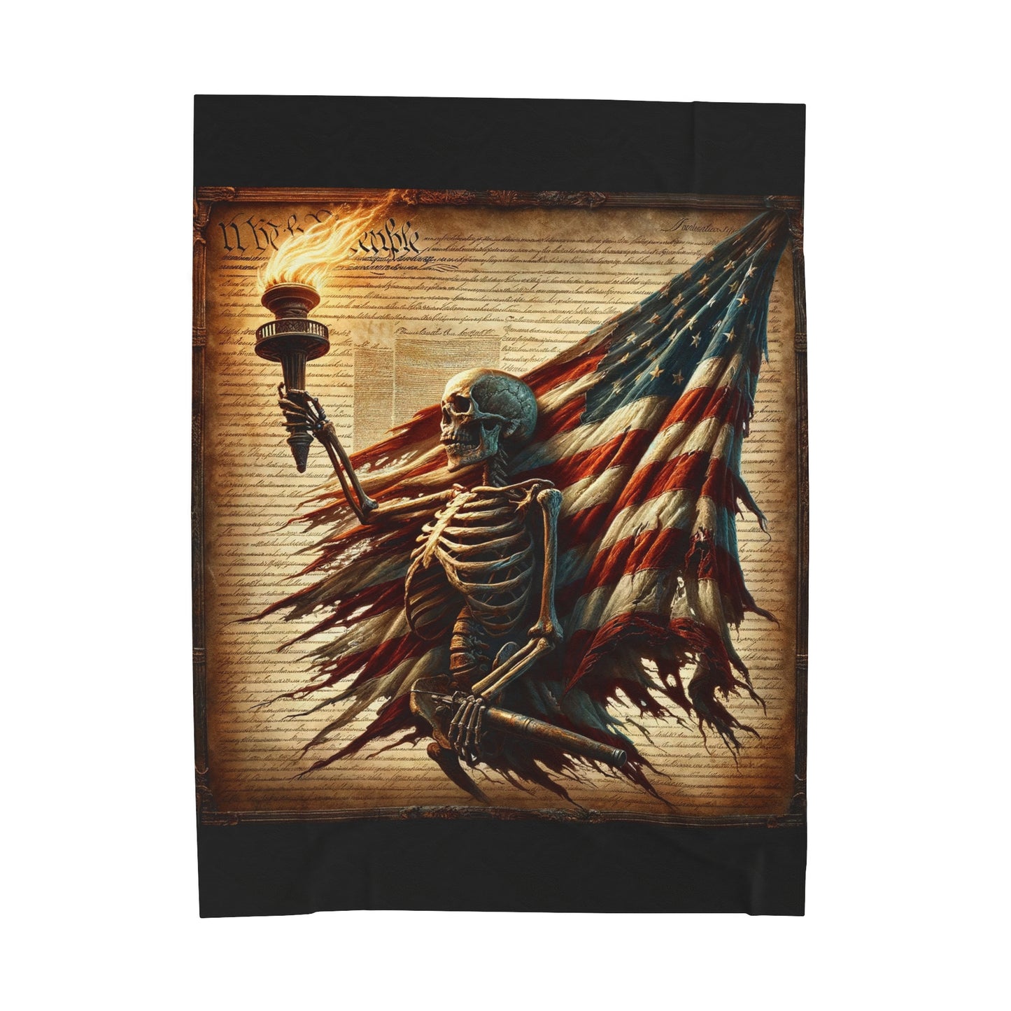 Eternal Torch of Freedom- Plush Blanket