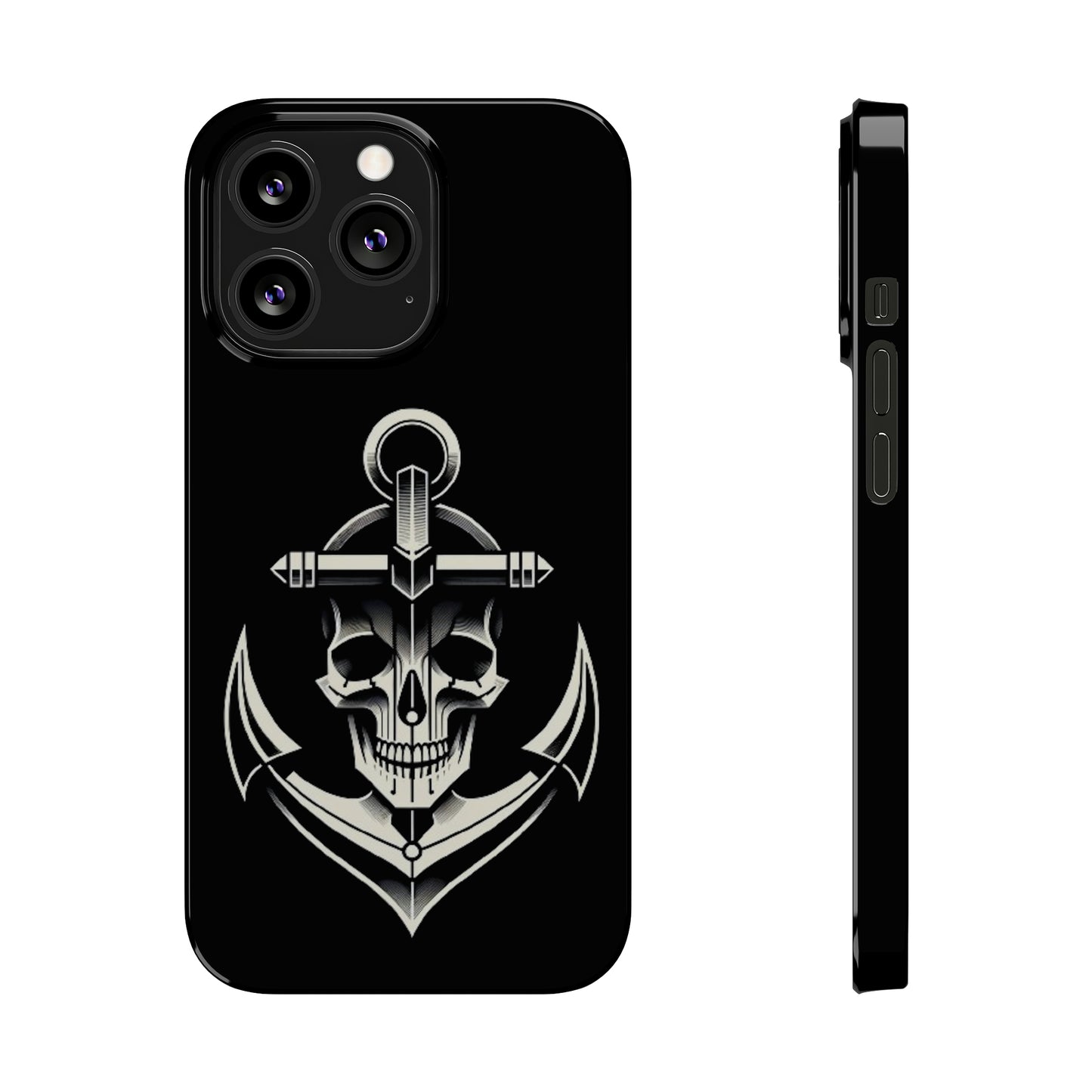 Anchor & Skull Slim Phone Case