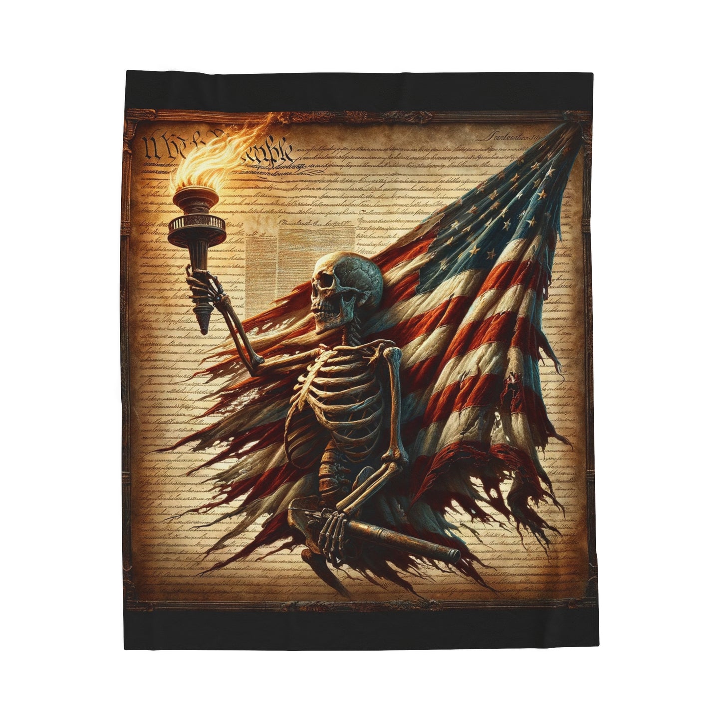 Eternal Torch of Freedom- Plush Blanket