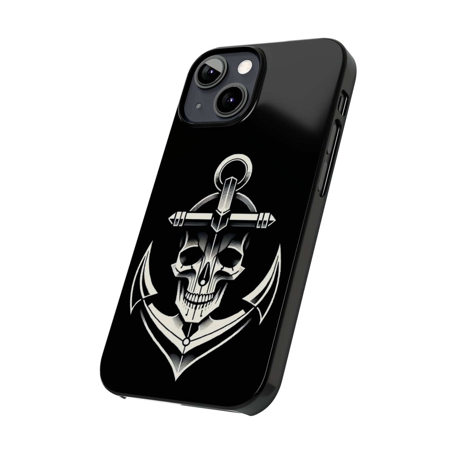 Anchor & Skull Slim Phone Case