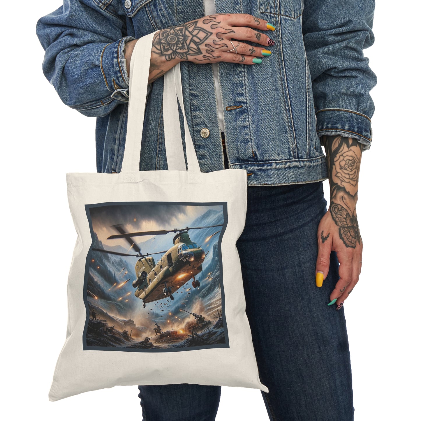 Battle Climb Natural Tote Bag 💼🚁