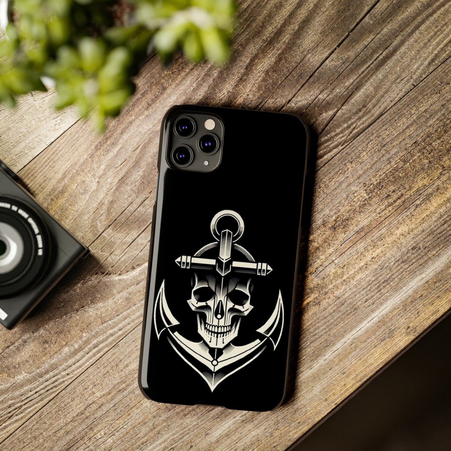 Anchor & Skull Slim Phone Case