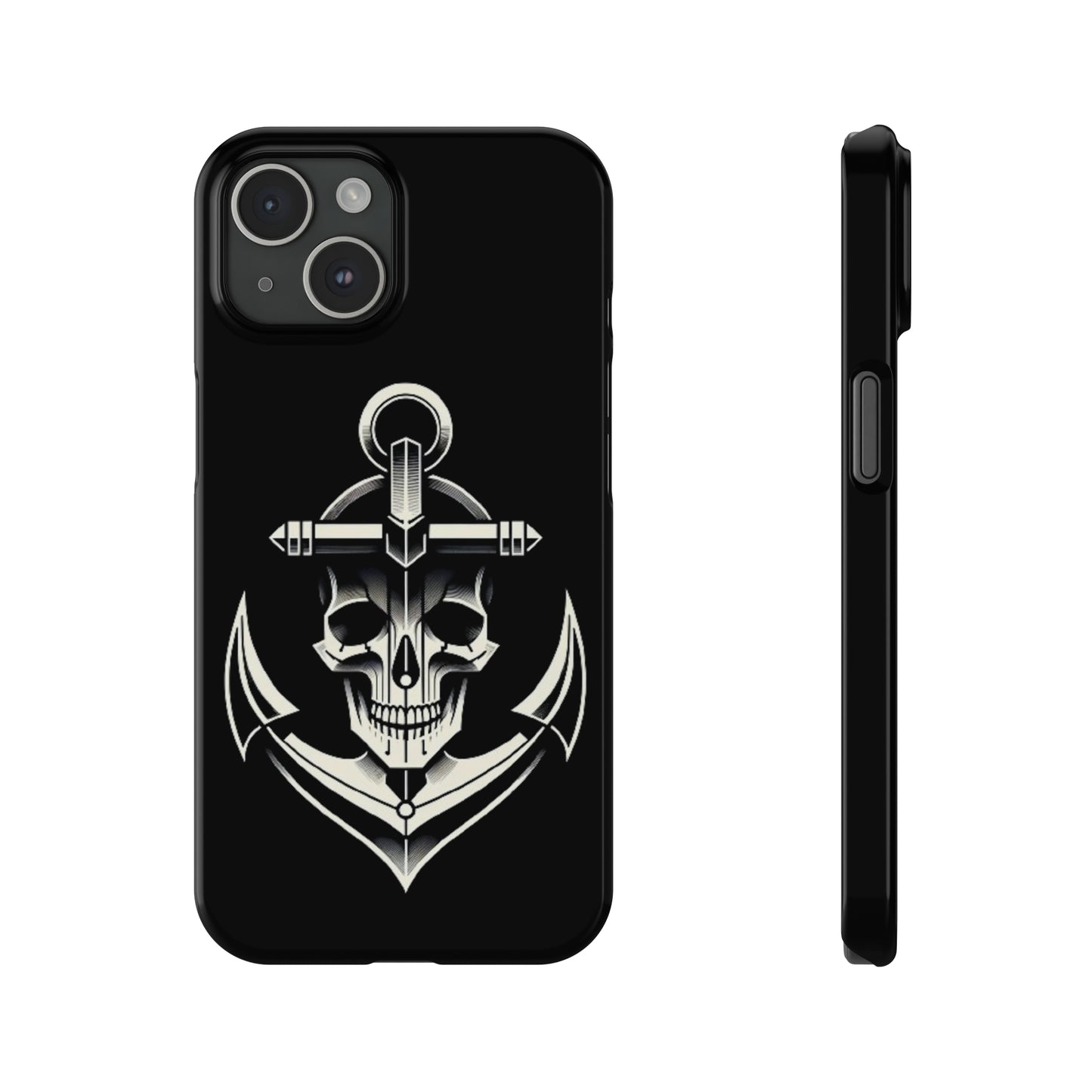 Anchor & Skull Slim Phone Case