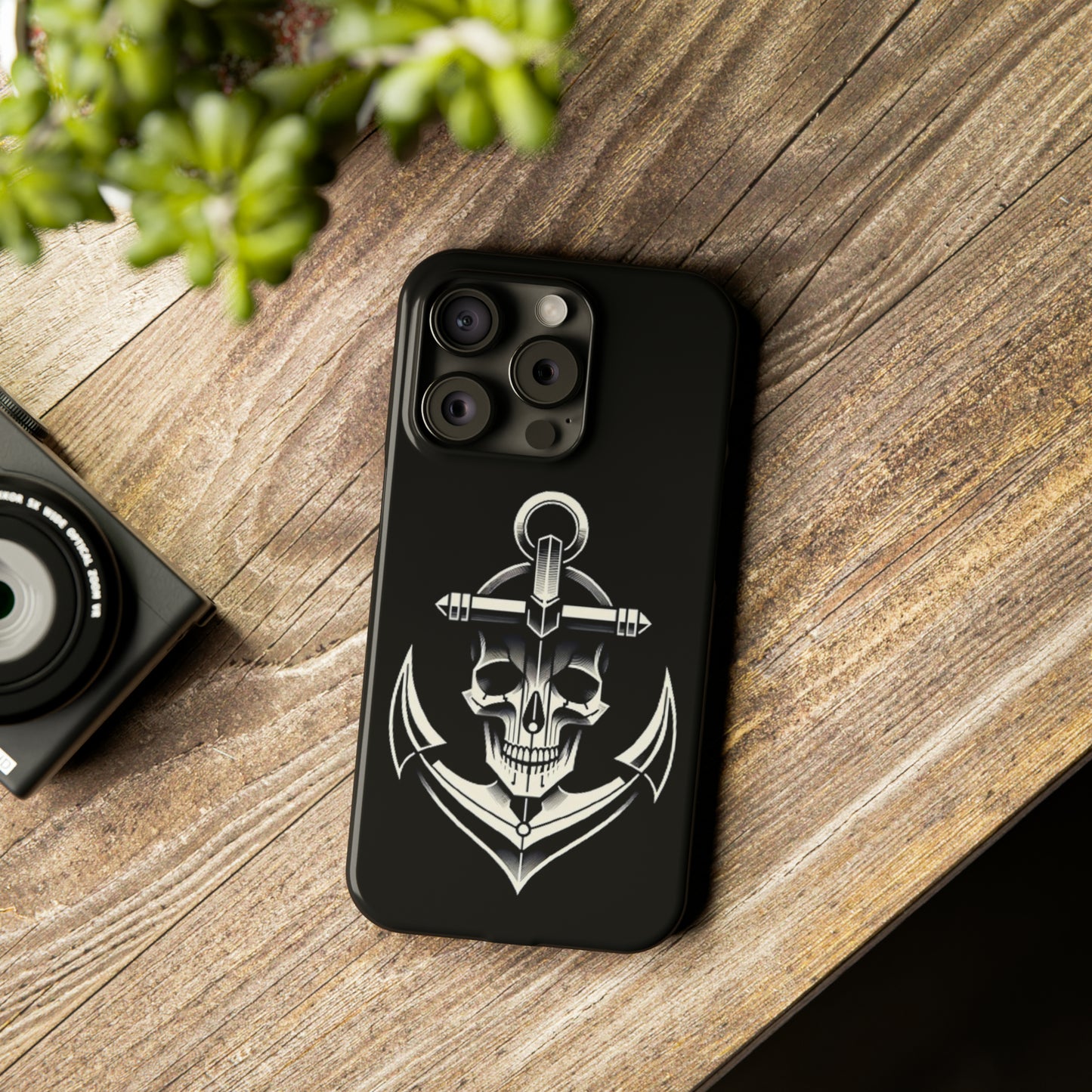 Anchor & Skull Slim Phone Case