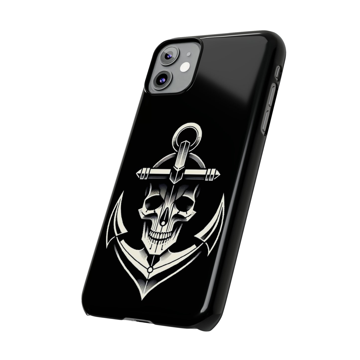 Anchor & Skull Slim Phone Case