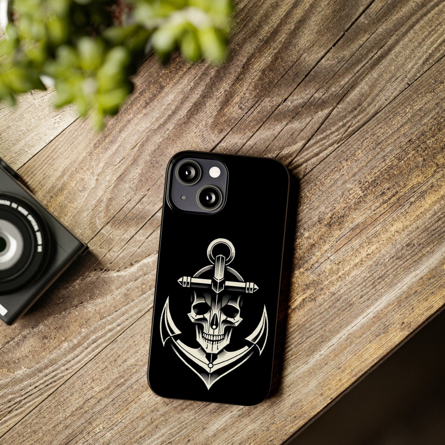 Anchor & Skull Slim Phone Case