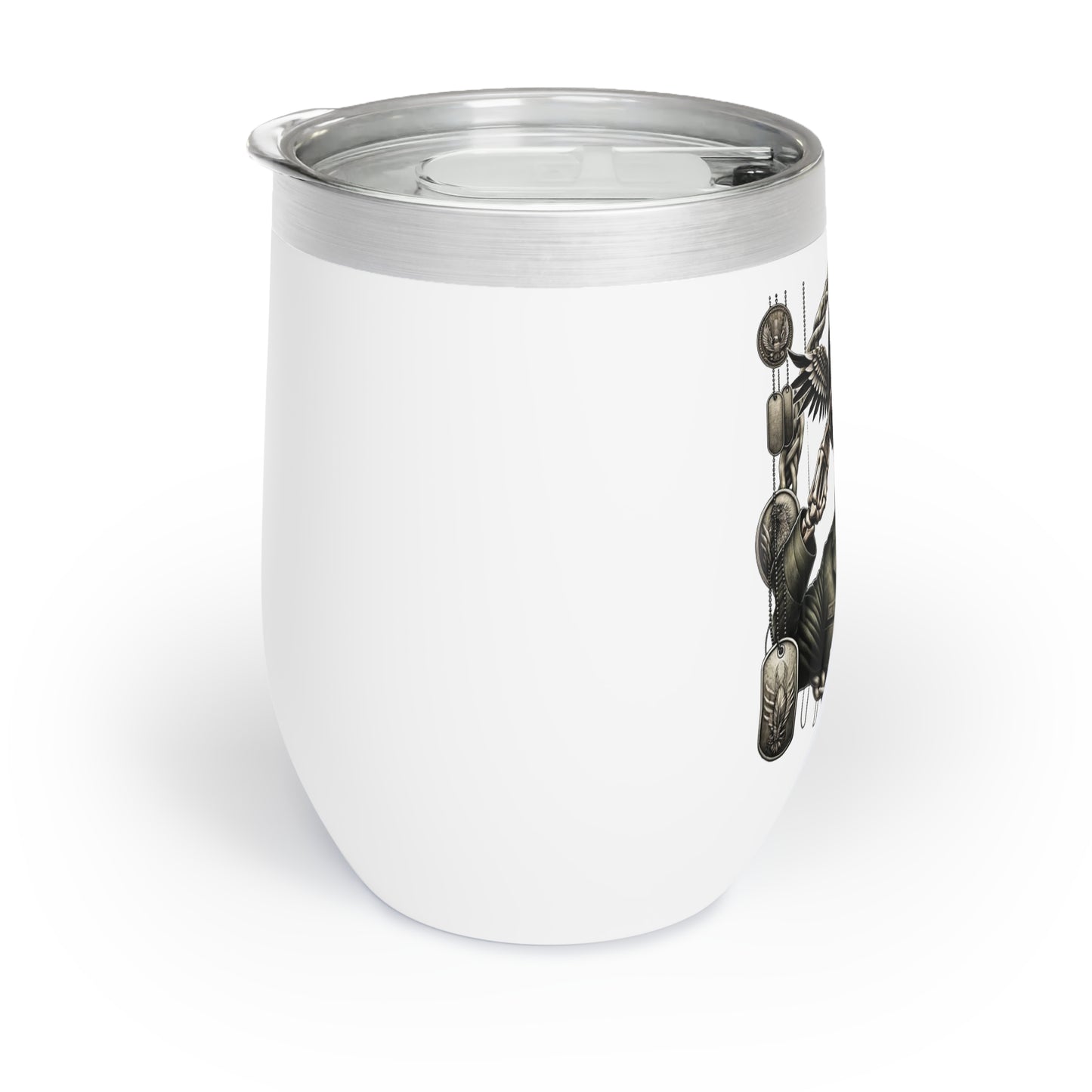 Valor Beyond Life- Chill Wine Tumbler 💀🎖️