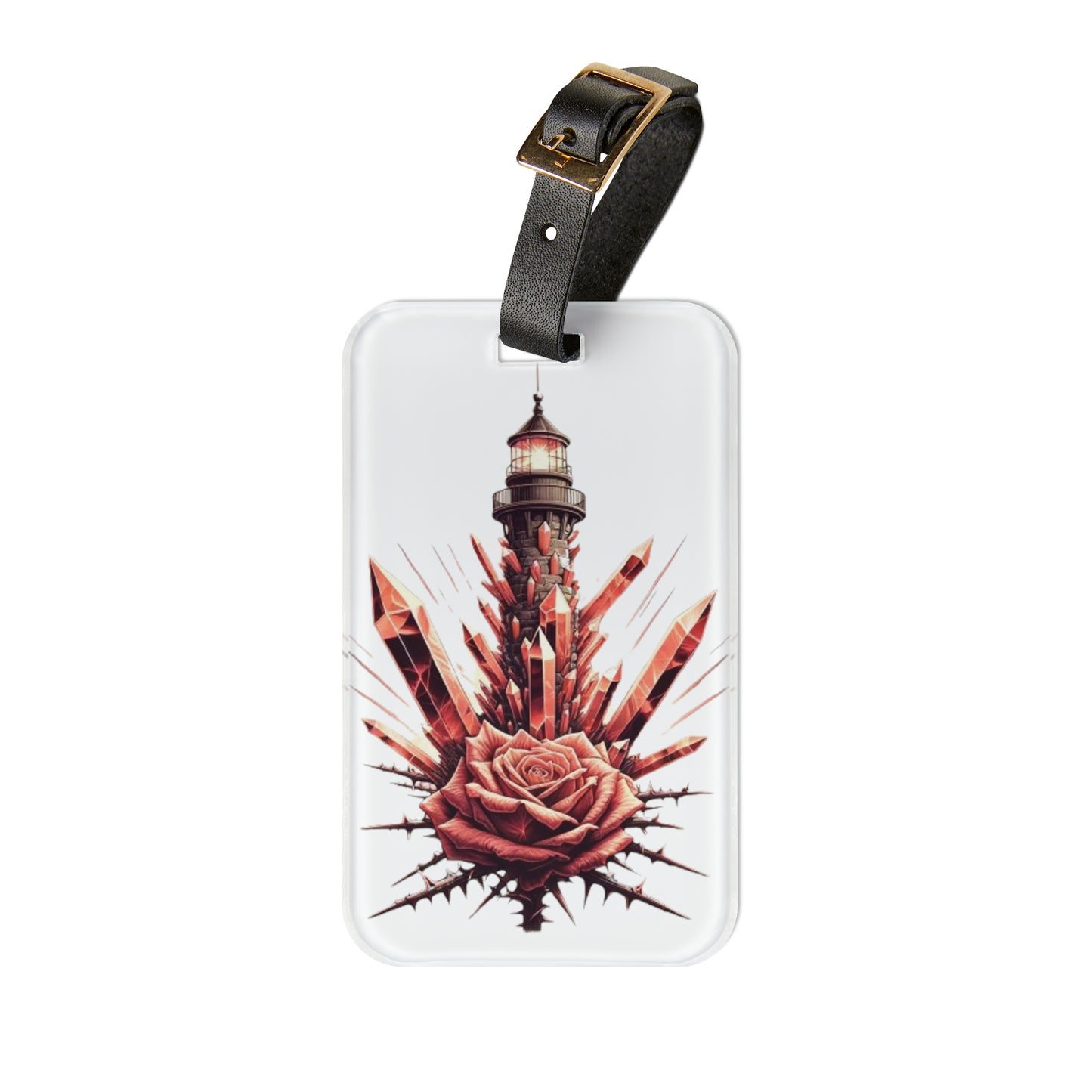 Crystal Lighthouse Luggage Tag