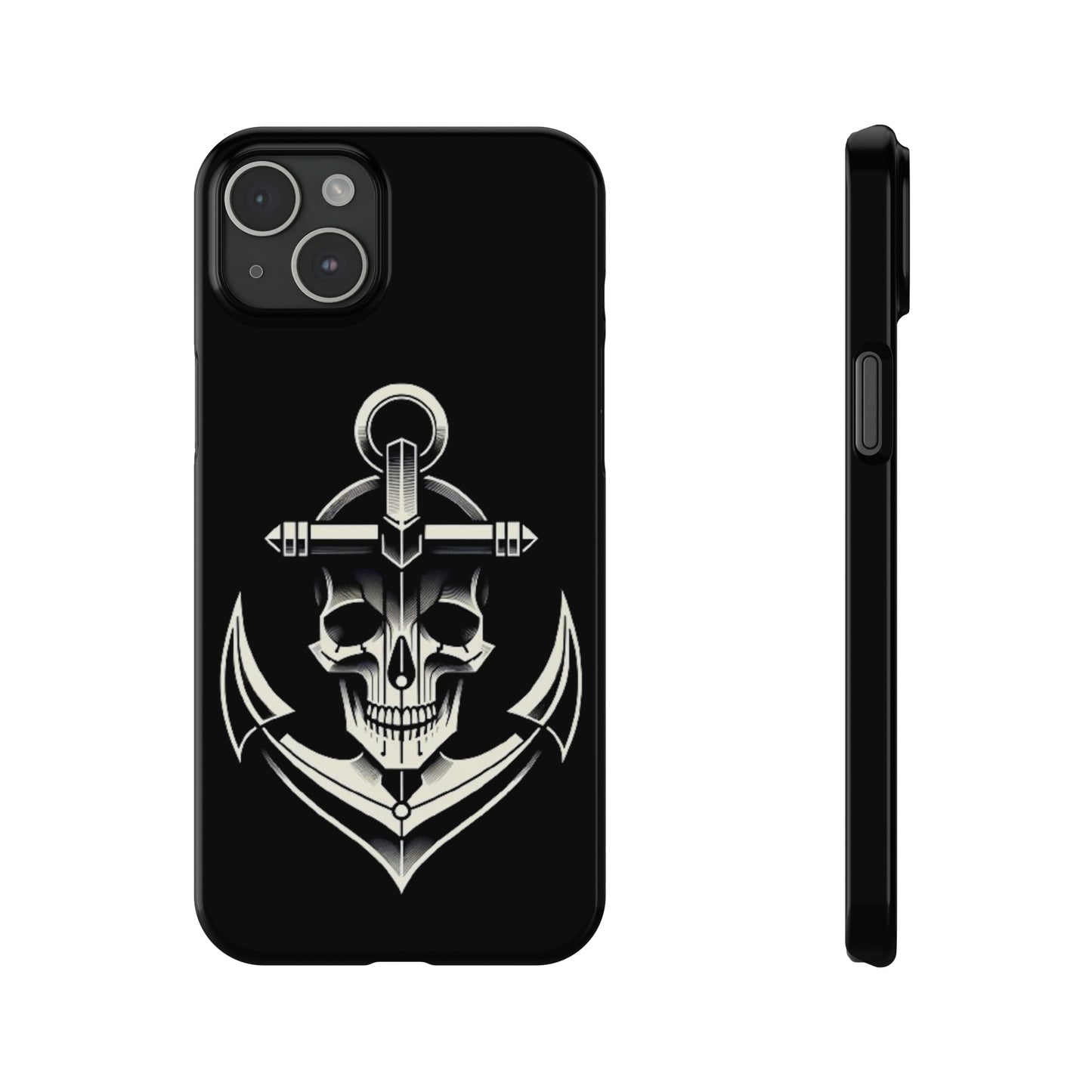 Anchor & Skull Slim Phone Case