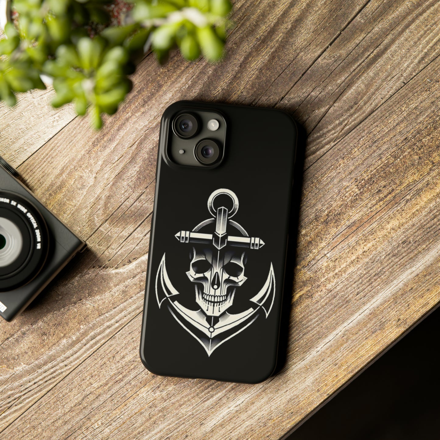 Anchor & Skull Slim Phone Case