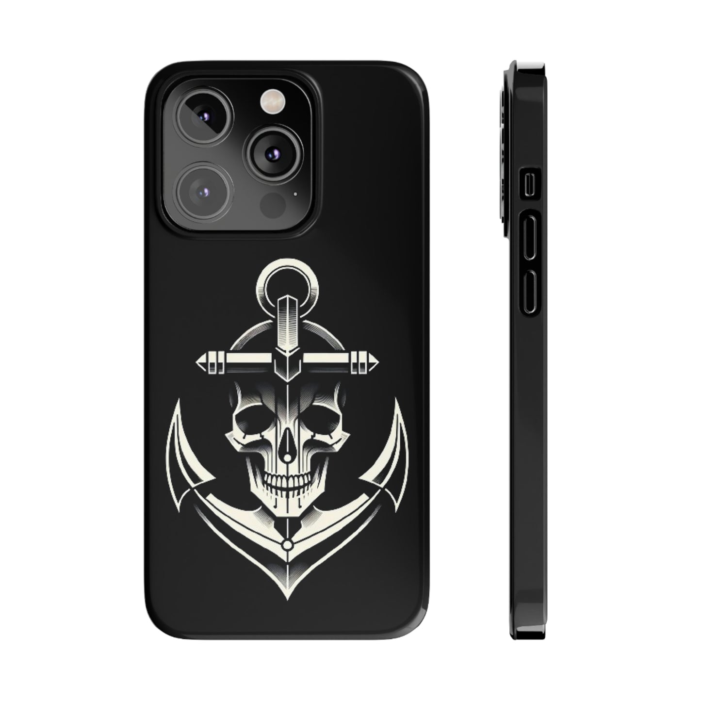 Anchor & Skull Slim Phone Case