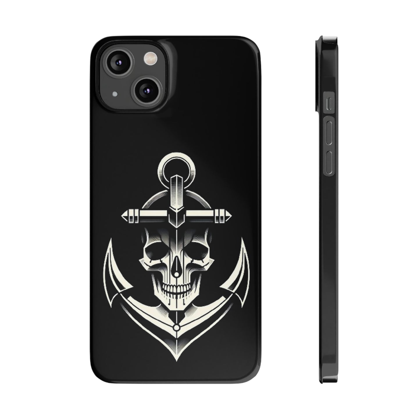 Anchor & Skull Slim Phone Case