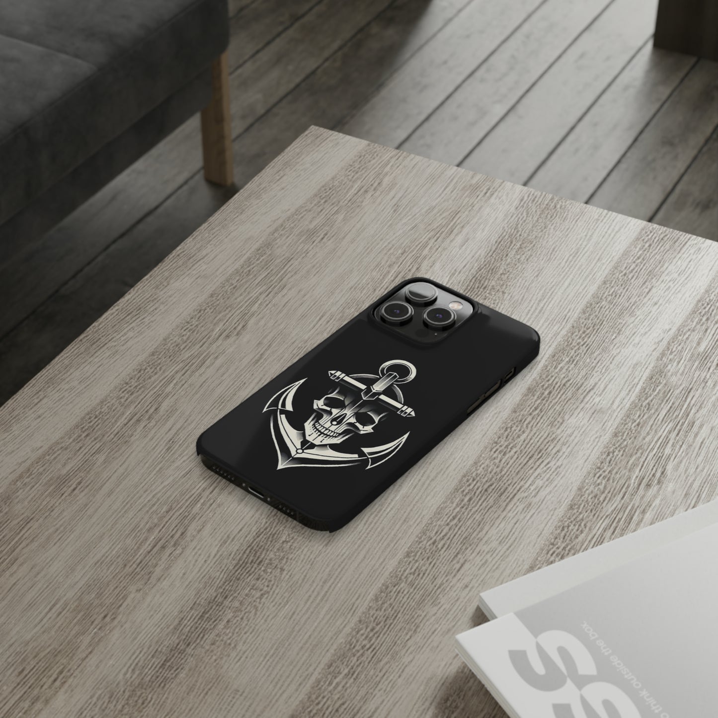 Anchor & Skull Slim Phone Case