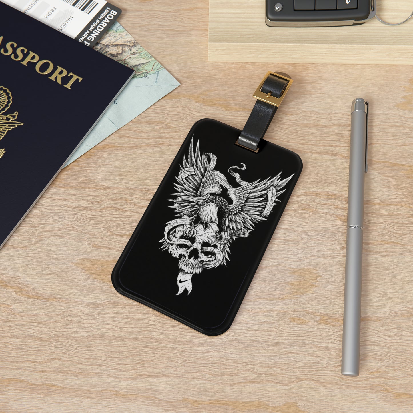 Skull & Eagle Luggage Tag