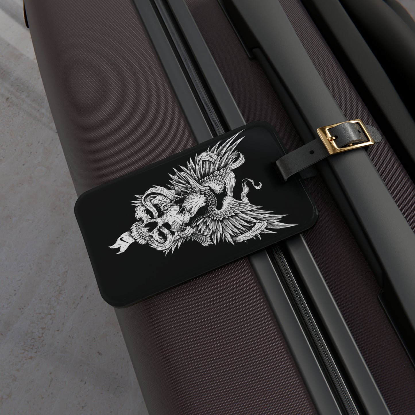 Skull & Eagle Luggage Tag