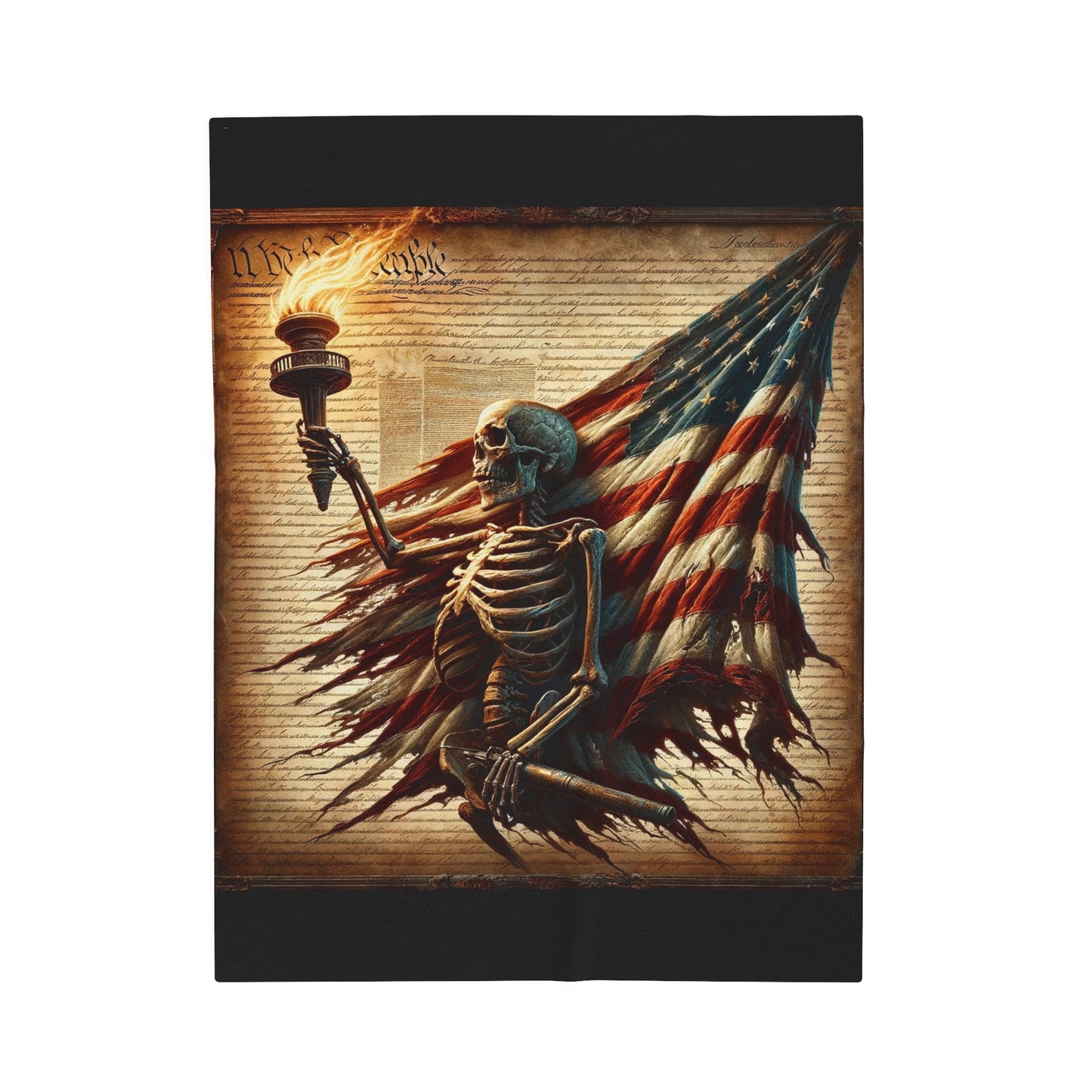 Eternal Torch of Freedom- Plush Blanket